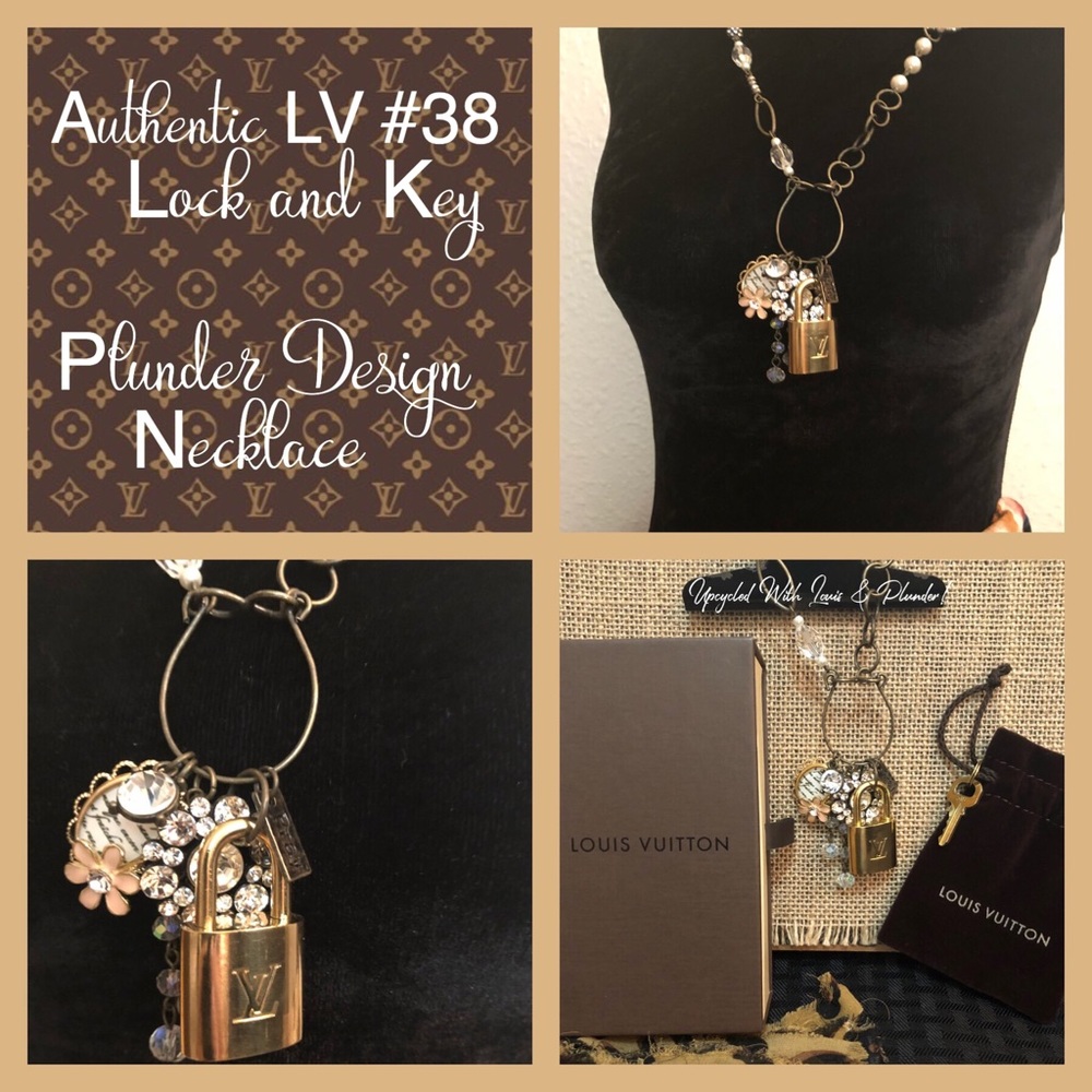 Upcycled LV authentic lock plus necklace.
